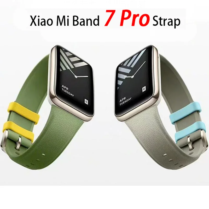

Ремешок для Mi Band 7 Pro, силиконовый браслет из искусственной кожи с текстурой для наручных часов Xiaomi Mi Band 7 Pro