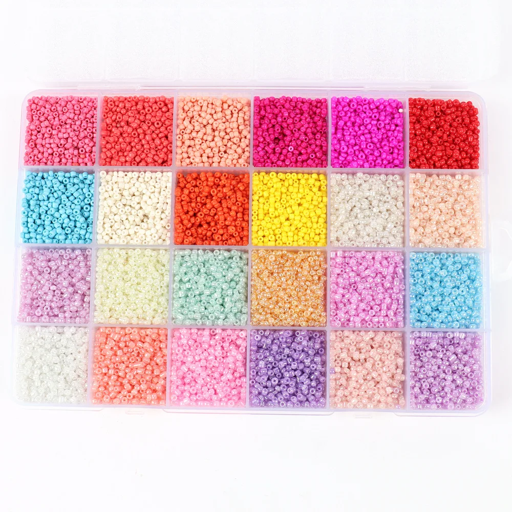 Набор Стеклянных Бусин 2 Мм Для Вышивания Винтажные Нитки Материалов Вышивки