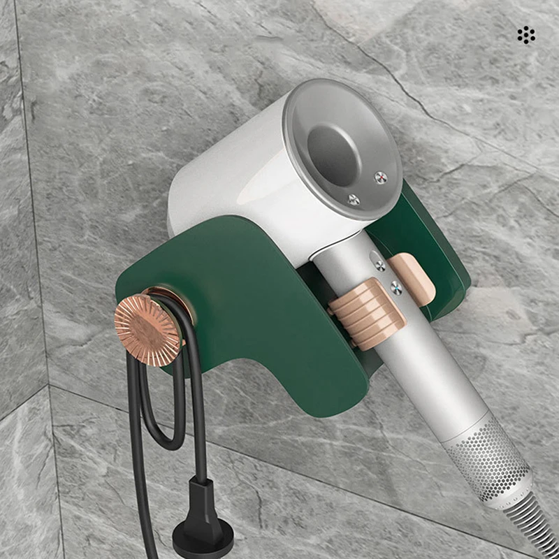 

Hair Dryer Holder Bathroom Organizer Rack Wall Mounted Hair Straightener Stand Shelf Hairdryer Storage Shelves Blower Shelves