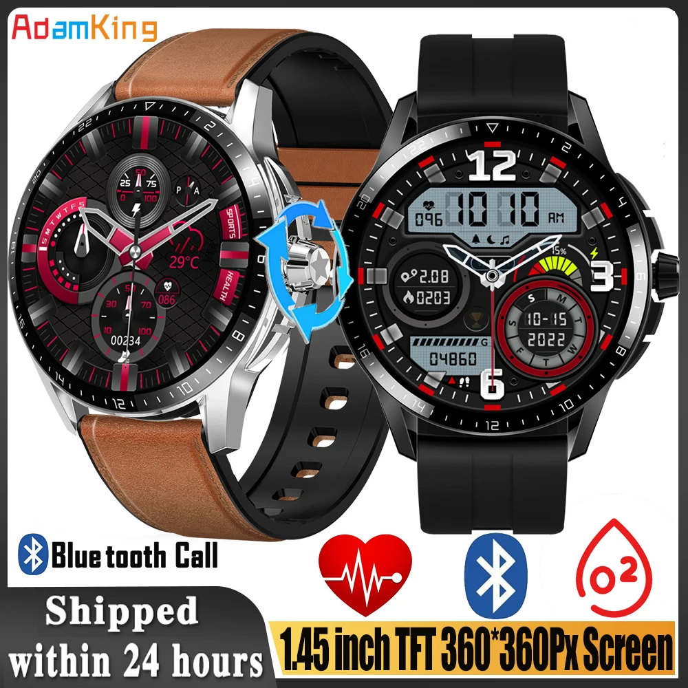 

Blue Tooth Call Smart Watch Men Smartwatch ECG Blood Pressure Oxygen Heartrate Message Notification GT4 PRO Sports Waterproof