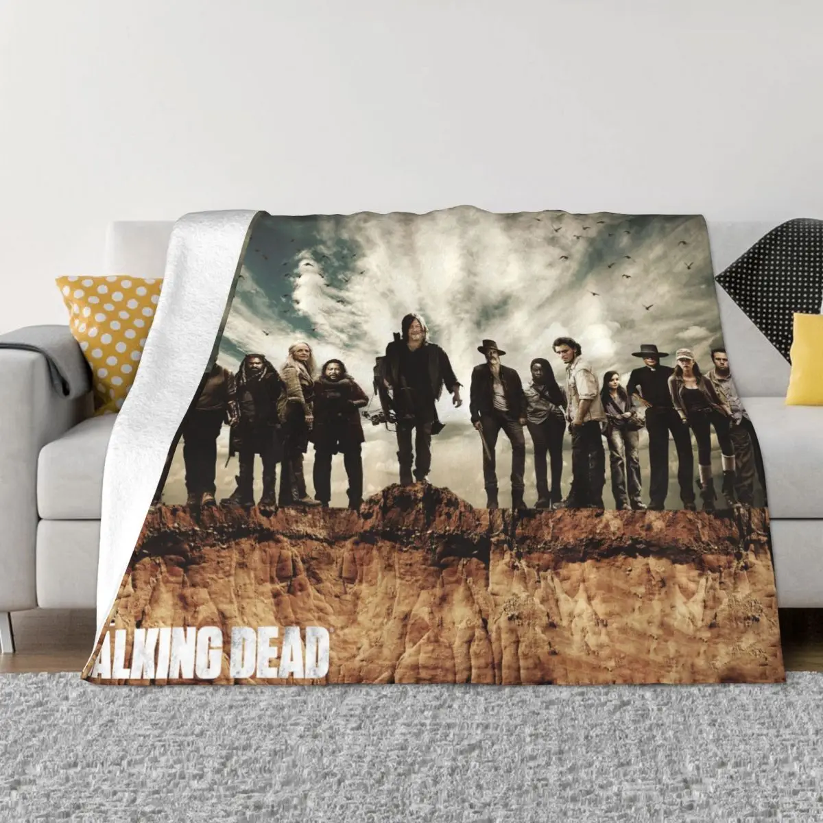 

Детское мягкое плюшевое одеяло с принтом «Ходячие мертвецы»