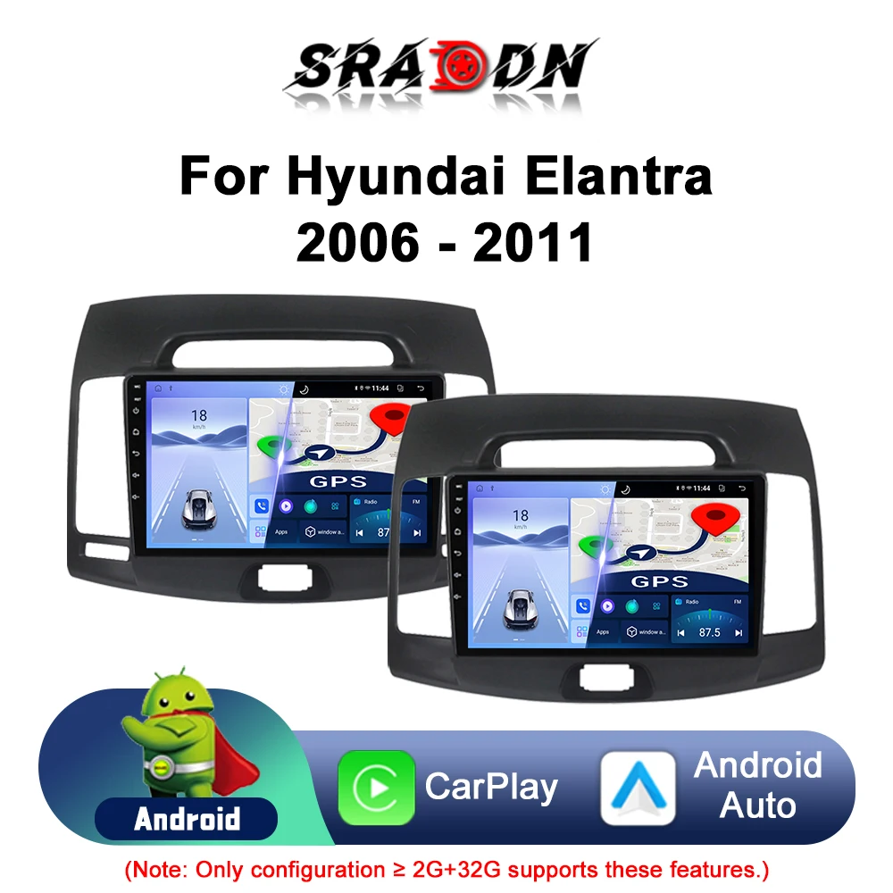Для Hyundai Elantra 2006 2007 2008 2009 2010 2011 Android Автомобильный радиоприемник мультимедийный