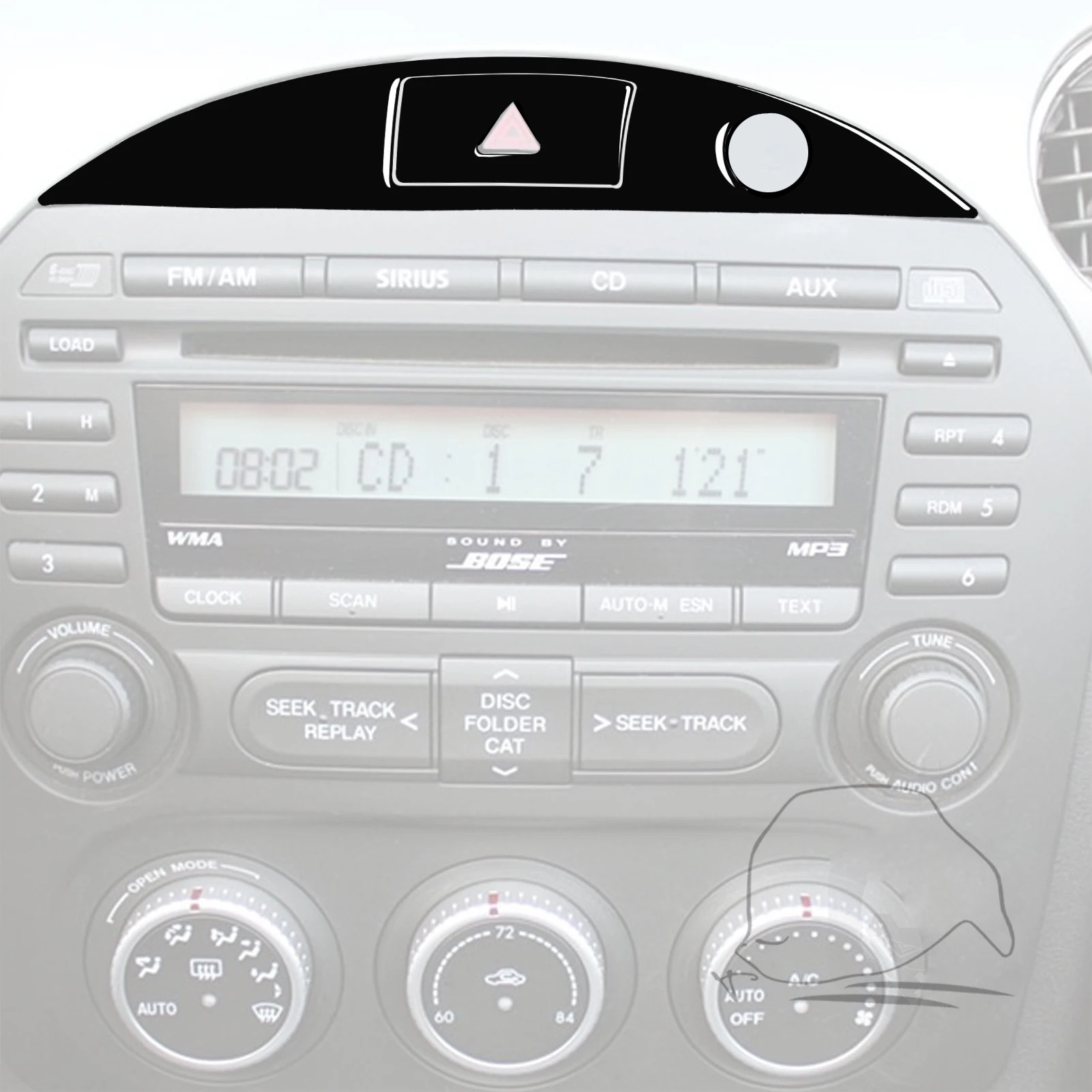 

Emergency Lamp Cover Trim Sticker Decal for Mazda MX5 Miata 2009 2010 2011 2012 2013 2014 2015 Car Accessories ABS