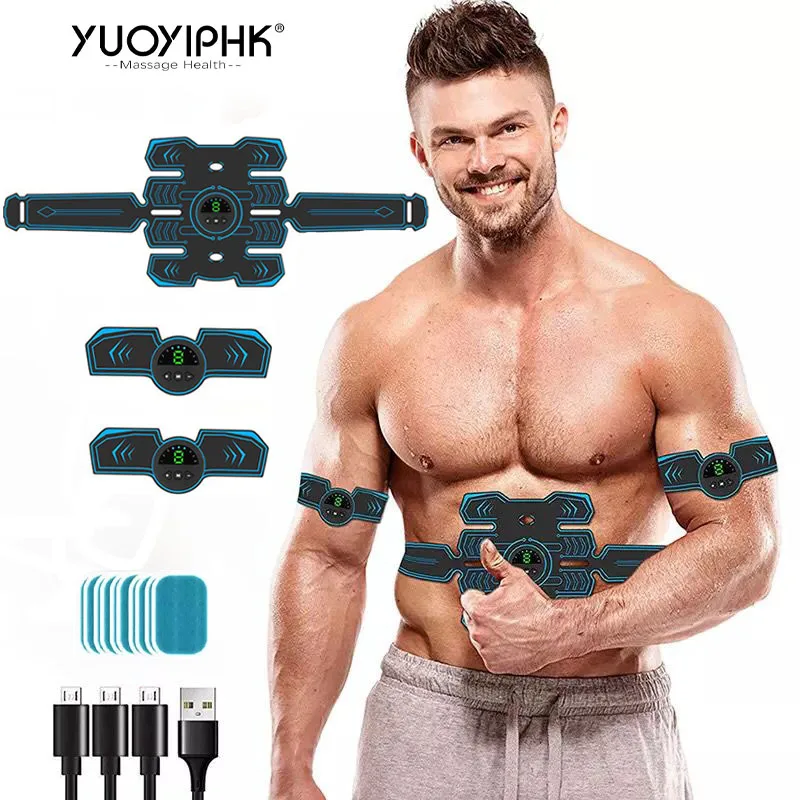 

Стимулятор мышц, АБС-пластик, фитнес-тренировка, Электрический массажер для похудения и похудения, USB, умный ЖК-дисплей