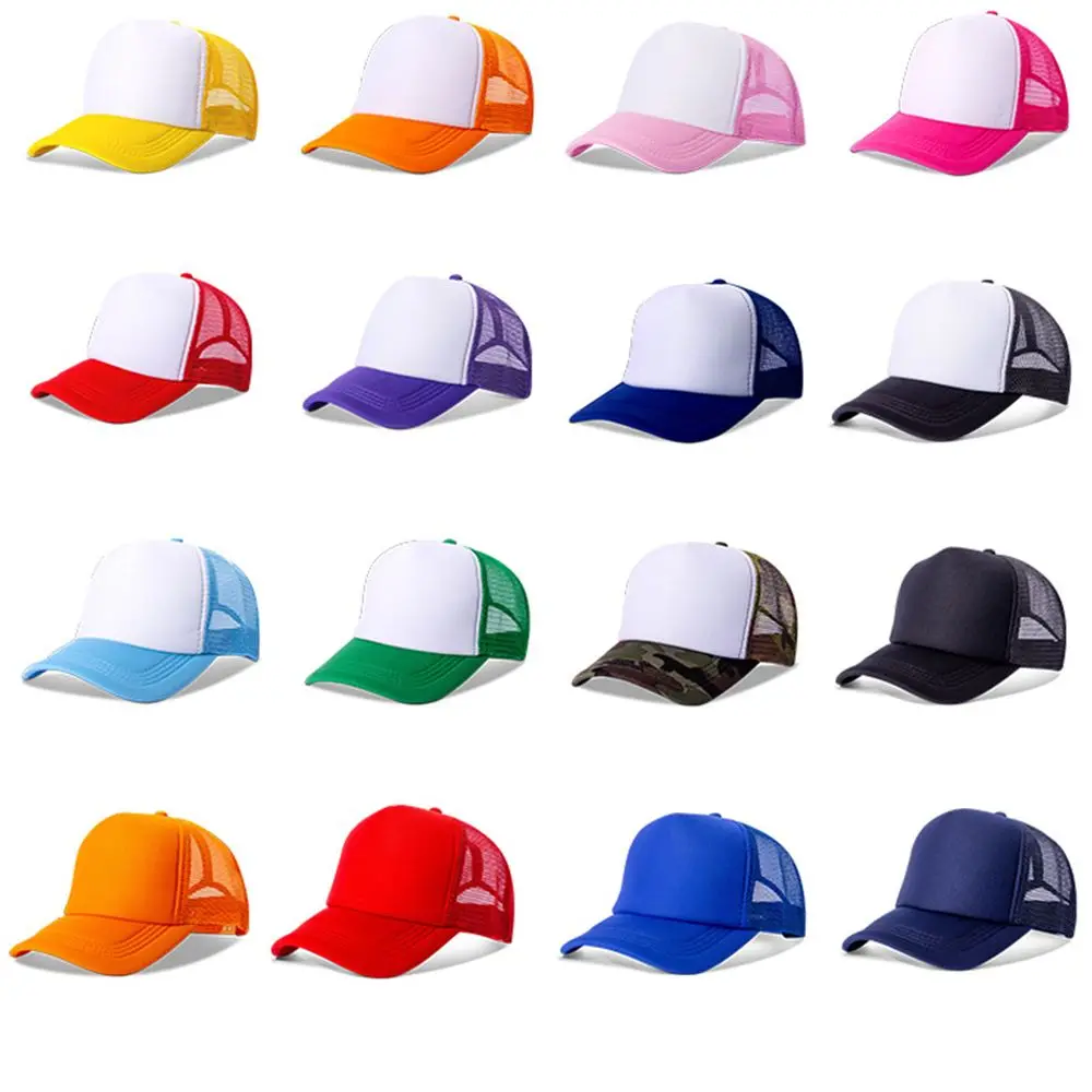 

Mens Womens Adjustable Mesh Flat Visor Snapback Trucker Hat Sunhat Baseball Cap