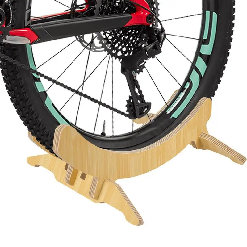 

Strong Bearing Bike Rack Wooden Bicycle Park Rack Detachable Design Bike Floor Type Parking Rack Stand For MTB Road Bicycles