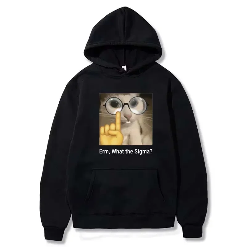 Женские топы с принтом Silly Cat Humor флисовая толстовка зимняя Erm что Sigma? Мужская