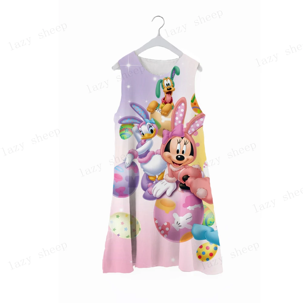 

Disney Girls Cosplay Cartoon Costume Minnie Mouse Dress Kids Summer Short Sleeve Princess Dress Up Kids Birthday Party 3D Costum