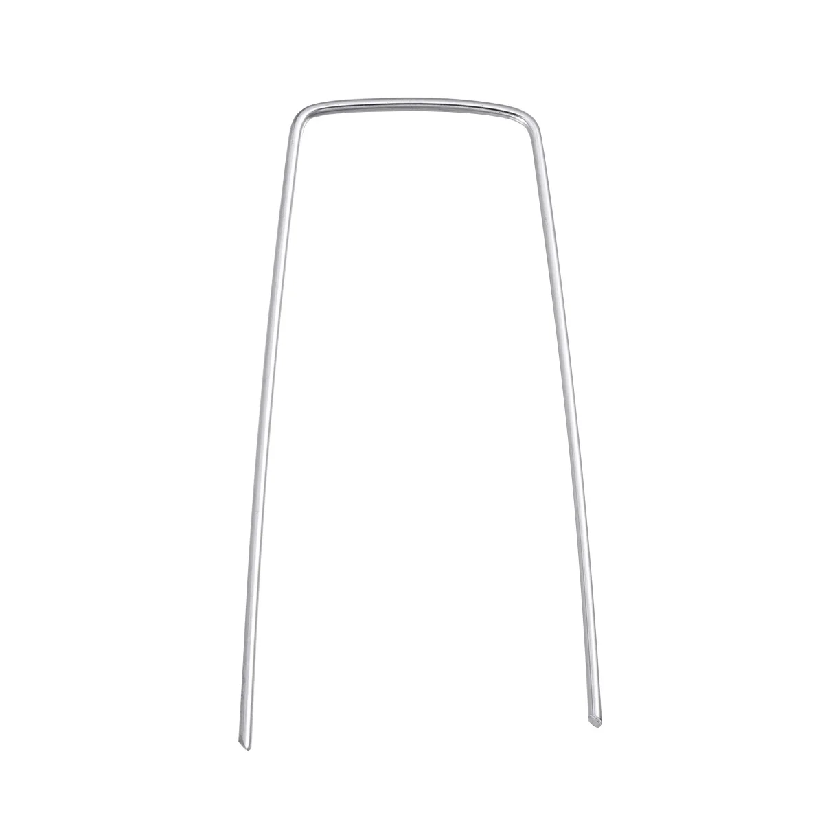 

50 PCS Garden Stakes Tent Peg Sliver Metal Steel Wire Ground Pegs Heavy Duty Staples