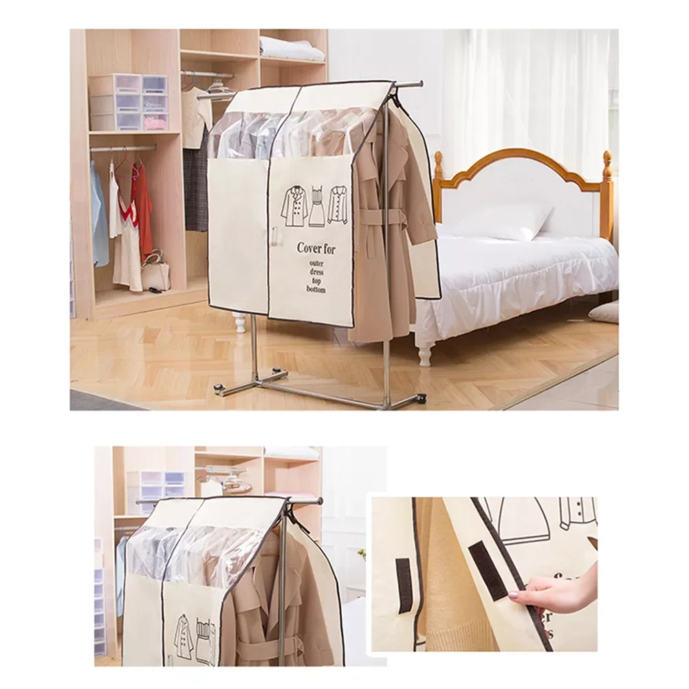 

NEW2023 Cover Garment Clothes Bag Clothing Rack Bags Travel Protector Organizer Wardrobe Coats Covers Case Jackets Closet Hangin