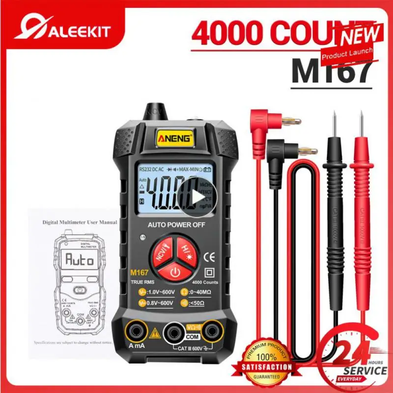 

ANENG M167 Portable Digital Multimeter AC/DC Electrical Instruments Tester Auto Multimetro True Rms Transistor NCV Multimeter