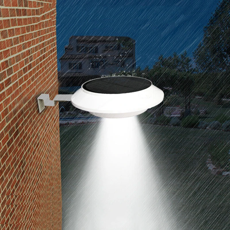 

4 LED Solar Power Light Outdoor Garden Wall Fence Gutter Yard Roof Security Lamp