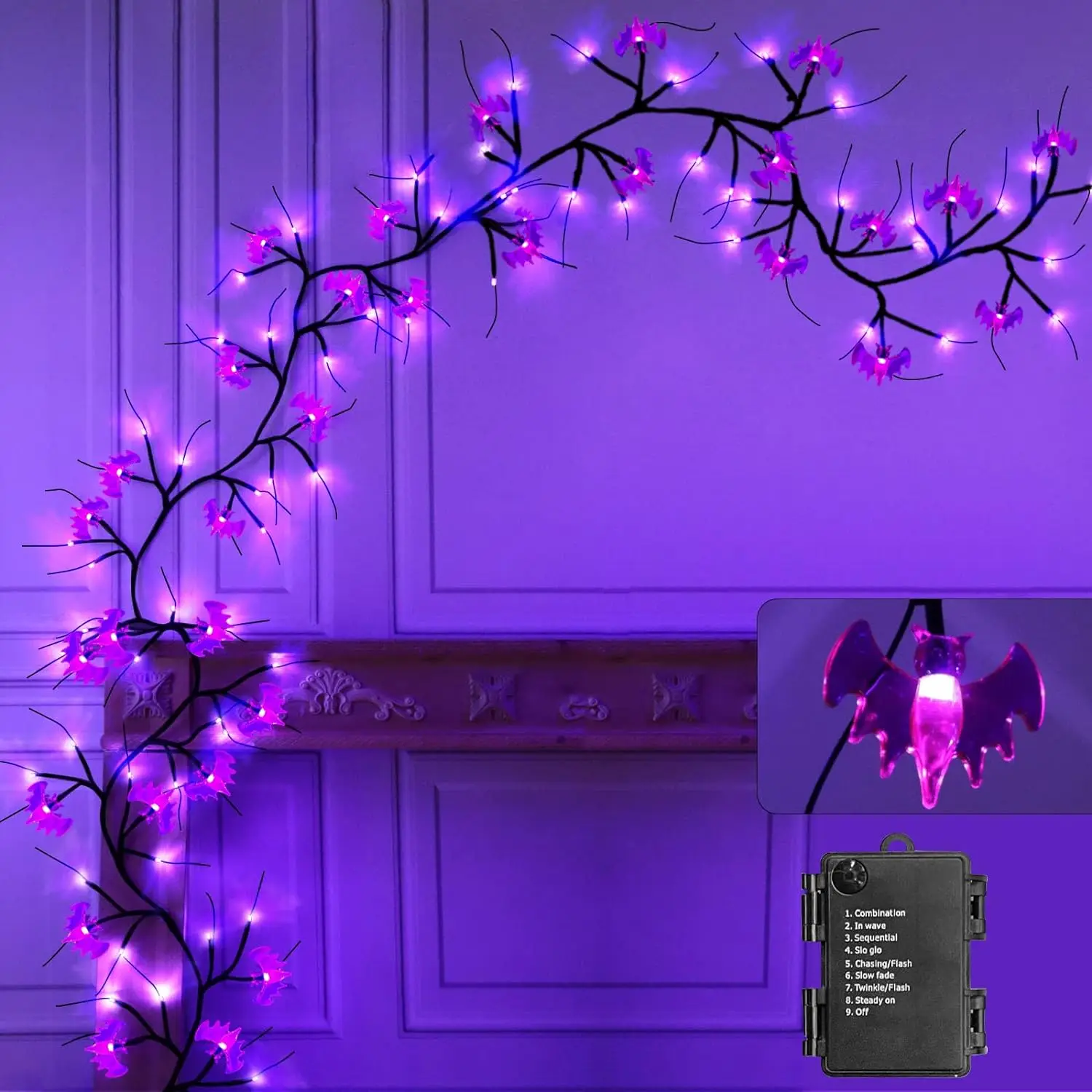 Гирлянда из ивовой лозы на Хэллоуин