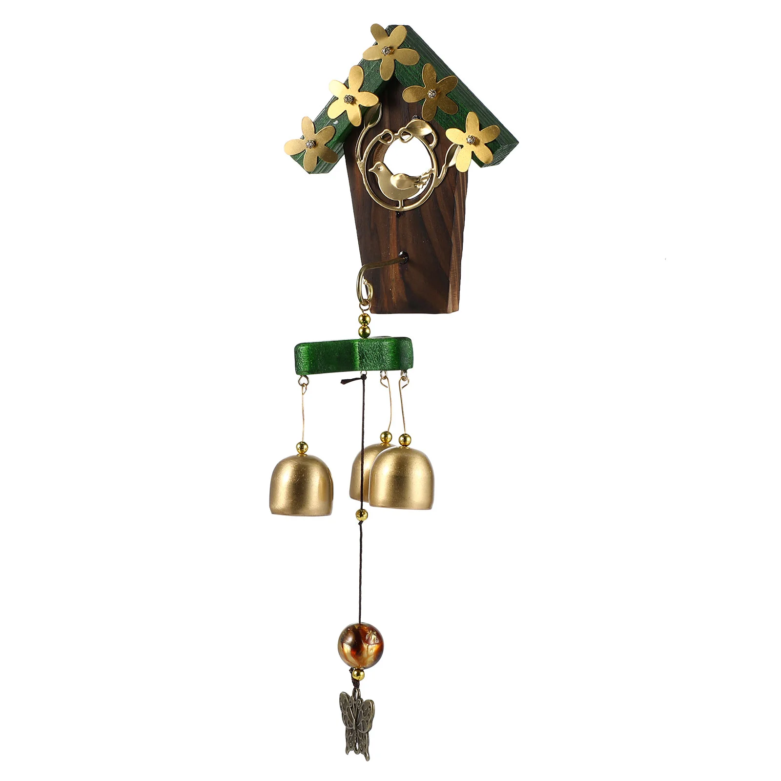 

Wind Chime Hanging Wall Decor Pendant Chinese Wood Garden Chimes Memorial Bell Retro Bells Suncatcher Anging Lucky Copper