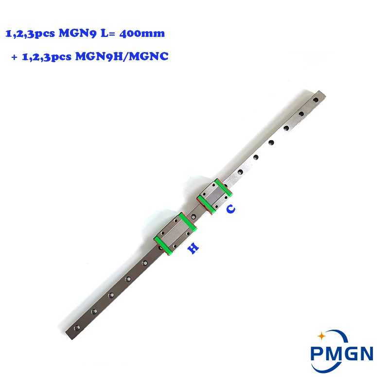 

1,2,3pcs 9mm Linear Guide MGN9 L= 400mm High quality Linear Rail Way + MGN9C or MGN9H Long Linear SS Carriage for CNC XYZ Axis