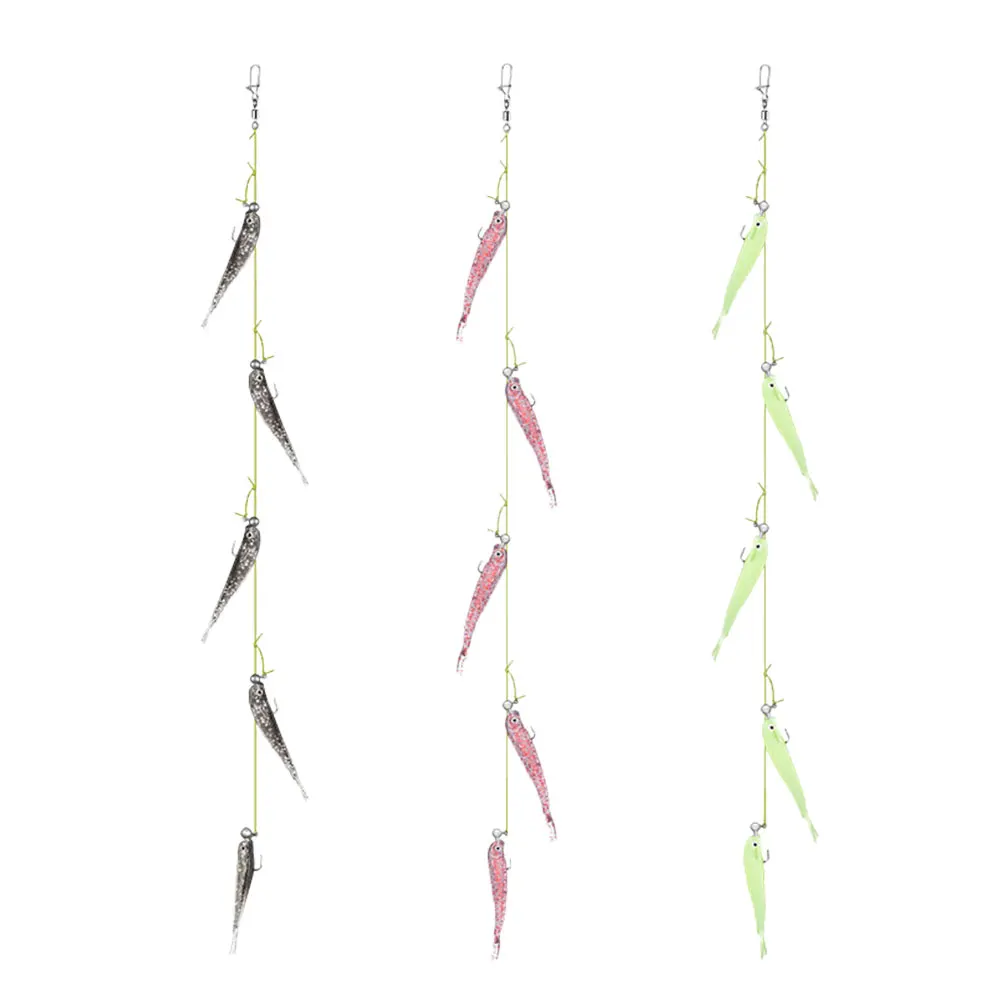 

Bionic Cluster Soft Lure with Hook Fishing Baits Pesca Jig Head Wobbler Metal Fish Sea Bass Fishing Swim Cast Bait