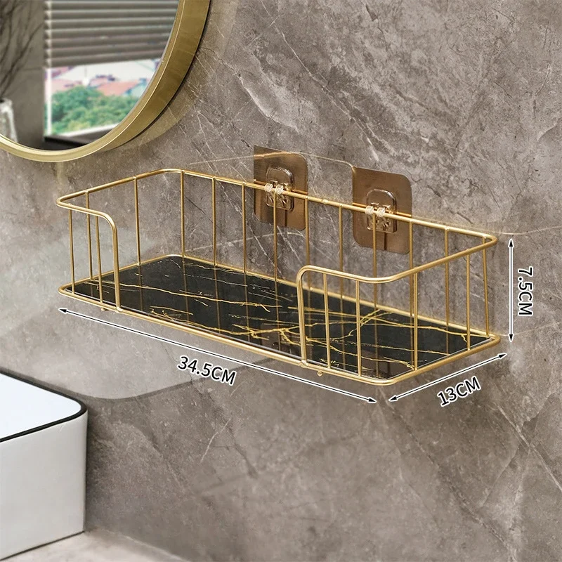 

Настенная полка для ванной из железа с стеклянной пластиной