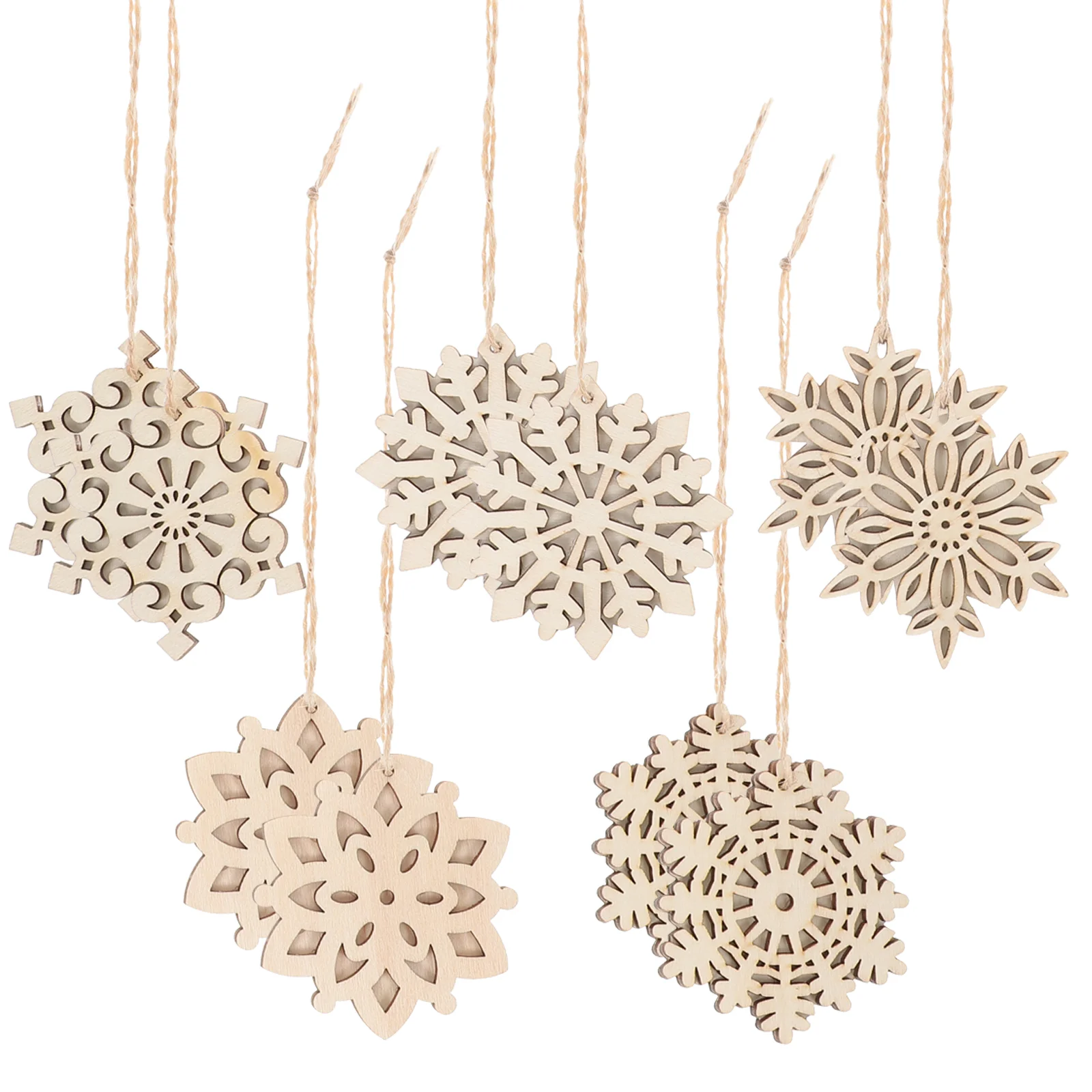 

10 Pcs Christmas Wood Decoration DIY Graffiti Chip Blank Xmas Pendants Home Household Cutouts Chips Design Child Toy