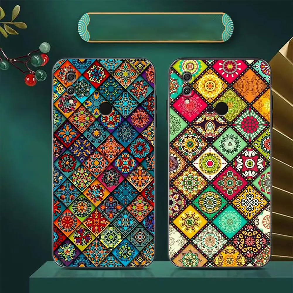 Case For HUAWEI Honor 9X 9 8 8X Max 80 70 60 50 30 20 10 10I NOTE 10 Lite Pro Case Funda Retro Bohemian European Color Pattern