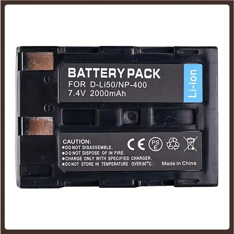 Фото Аккумуляторы 7.4V 2000mAh для Minolta NP-400 A1 A2 A5 A7 A-5D 7D, для Pentax D-LI50 K10D K20 №4