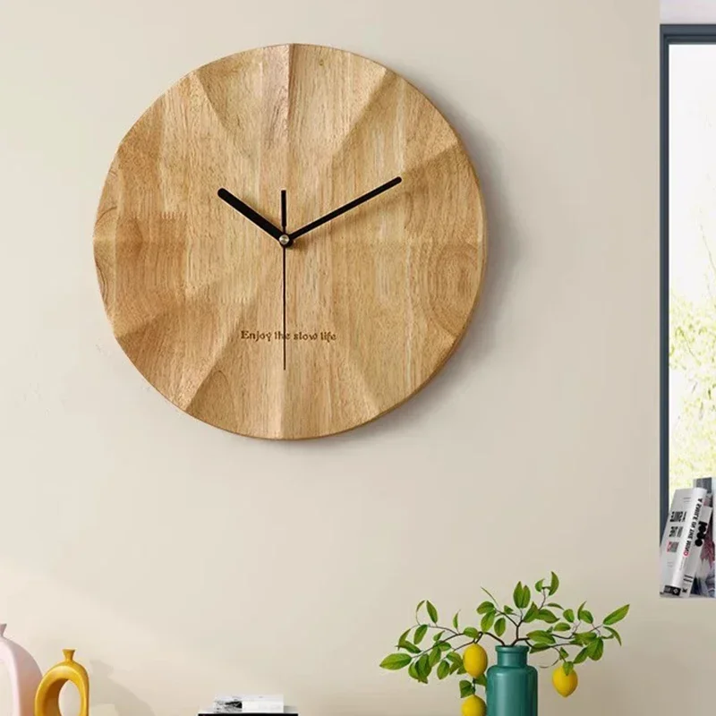 Настенные часы для гостиной деревянные эстетический дизайн минималистичный