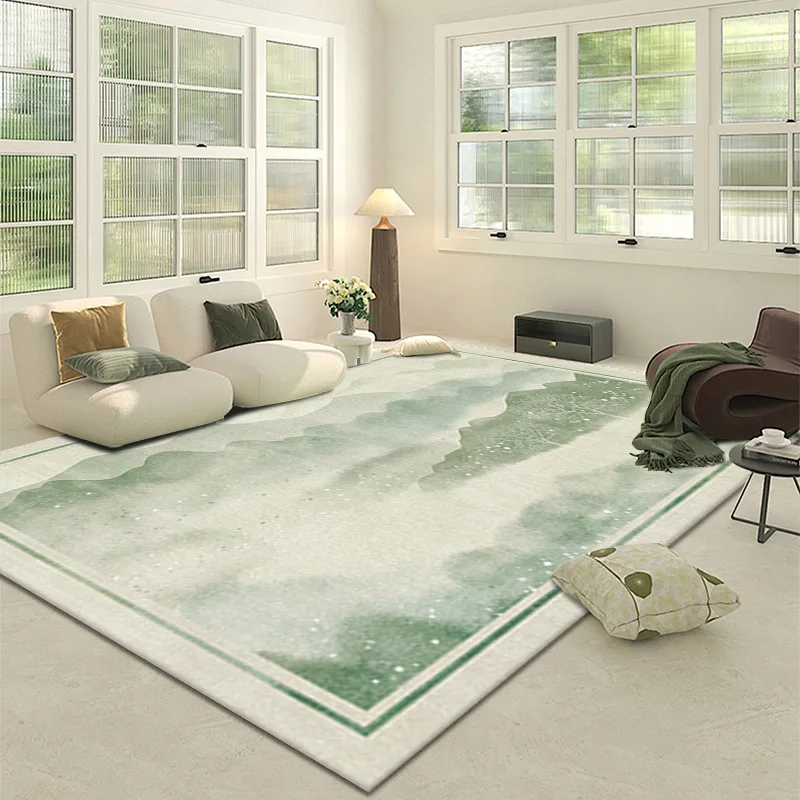 

Ковры с абстрактной зеленой живописью для украшения дома, гостиной, спальни, прикроватного столика, дивана, коврик для входной двери, мягкий коврик для зоны ног
