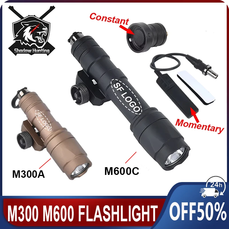 WADSN Surefire Airsoft M600 M300 M600C Тактический скаутский фонарь AR15 ar-15 Фонарик для охотничьего