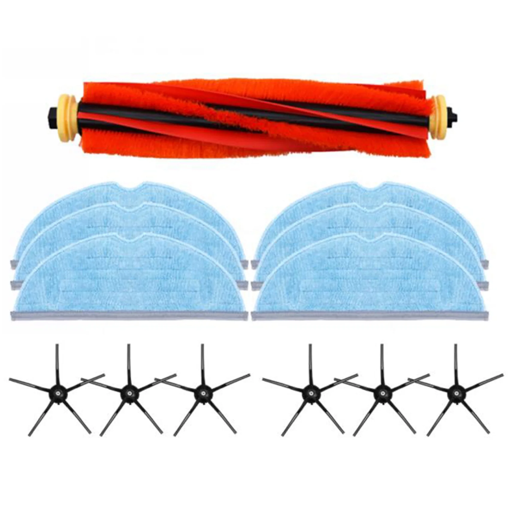 

for Roborock S7 T7S T7Plus T7S Plus Accessories Main Side Brush Mop Cloths Dustbin HEPA Filter Replacement (Black)