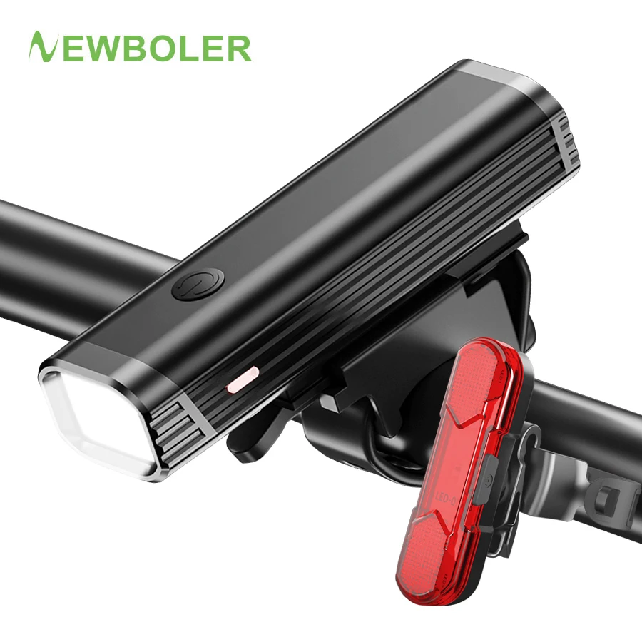 NEWBOLER Aluminum Bike Light Set USB Rechargeable Bicycle Headlight Rainproof Flashlight For Cycling Lamp Accessories |