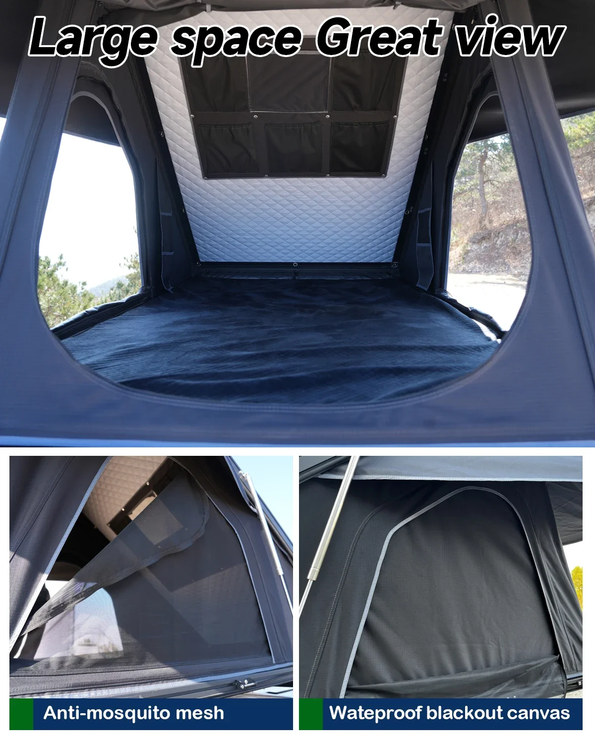 Новое поступление открытый кемпинг ЕС США carpa de techo твердый корпус алюминиевая