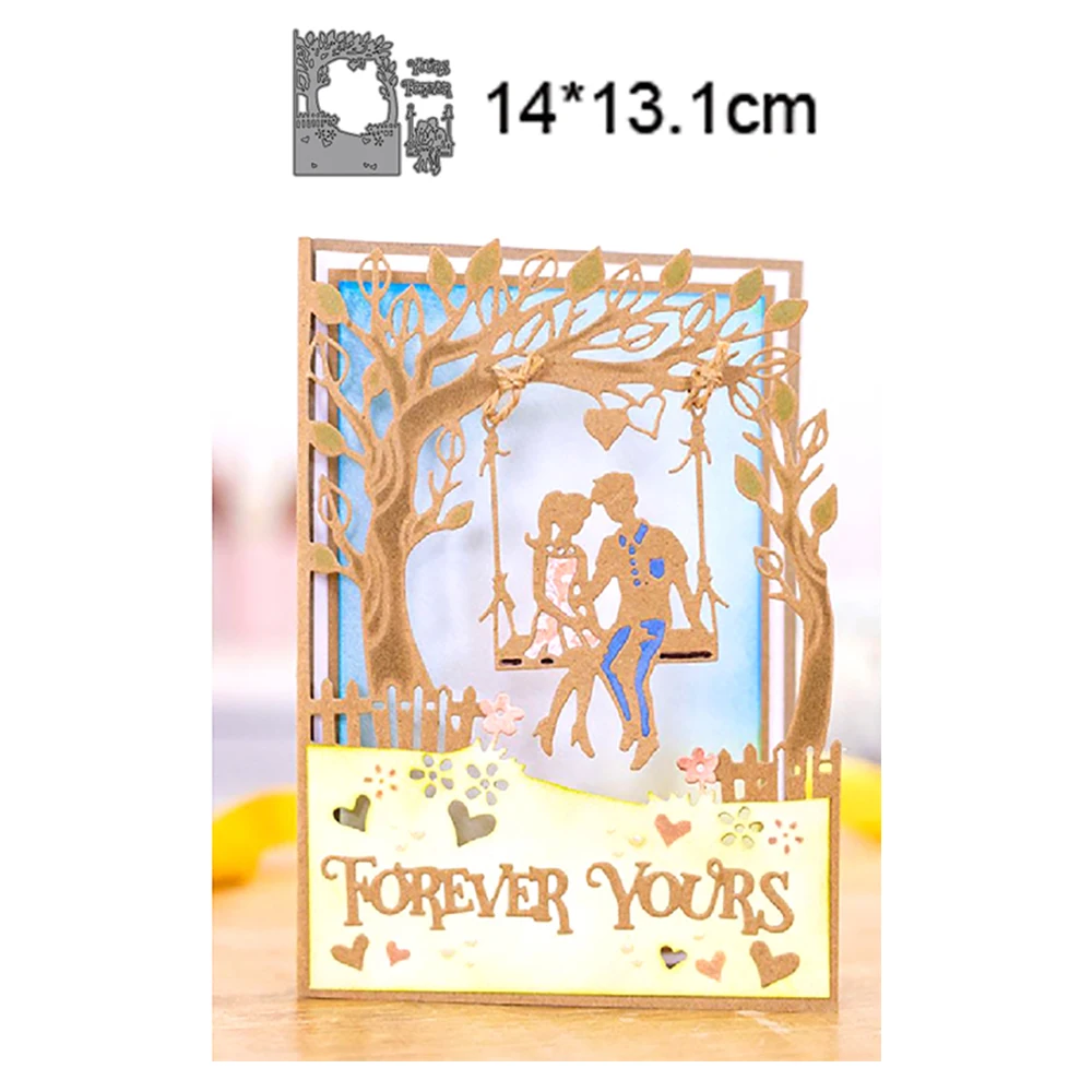 

Couple Swinging Wedding Metal Cutting Dies Decoration Scrapbooking Paper Craft Knife Muld Blade Punch Stencils Art Embossing
