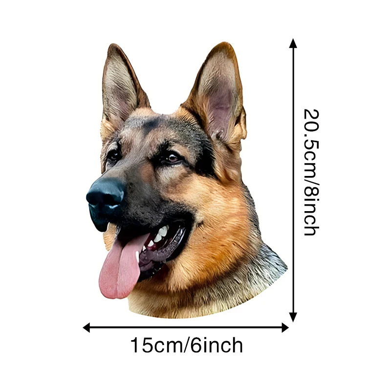

GS40 #6*8 дюймов, фотография немецкой овчарки, устойчивые к атмосферным воздействиям виниловые наклейки для окон, бампера, ноутбука