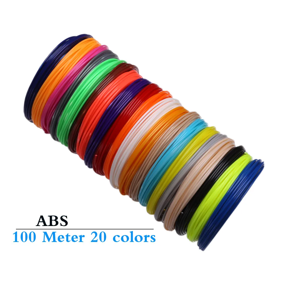 ABS PLA 1 75 мм набор нитей 3d Ручка 10/20 рулонов многоцветный цвет 3 D материалы без