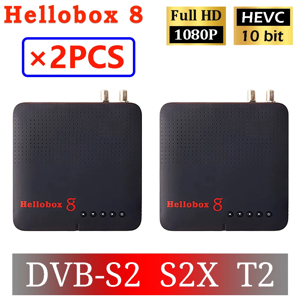 [2 шт.] H.265 ТВ приемник Combo DVB T2 S2 Hellobox 8 CS телеприставка Поддержка RJ45 WiFi HEVC PowerVu Biss TV Box