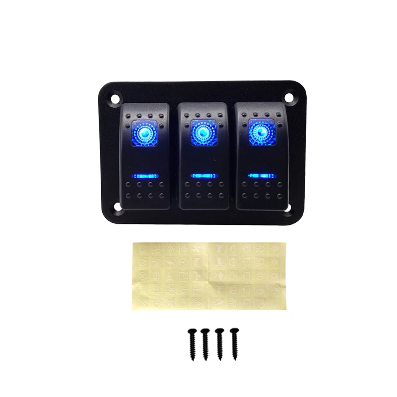 

4-х клавишная панель переключателя 12 В/24 В автоматическое управление светодиодный цифровой вольтметр двойной порт USB зарядный выключатель для автомобиля SUV Marine RV
