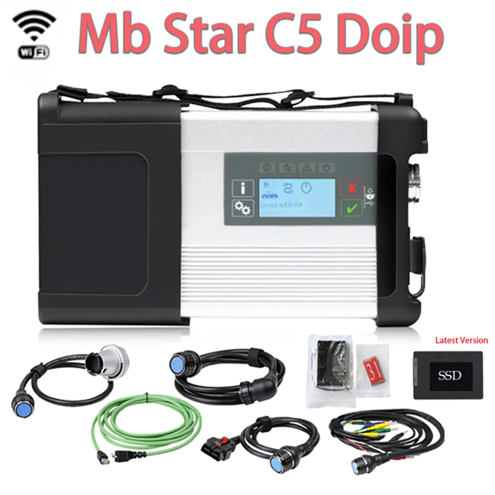 

Best Quality MB SD CONNECT 5 Doip Mb Star C5 Scanner For Cars Scanner Trucks Car Diagnostics For Mercedes 12V 24V Cars Trucks