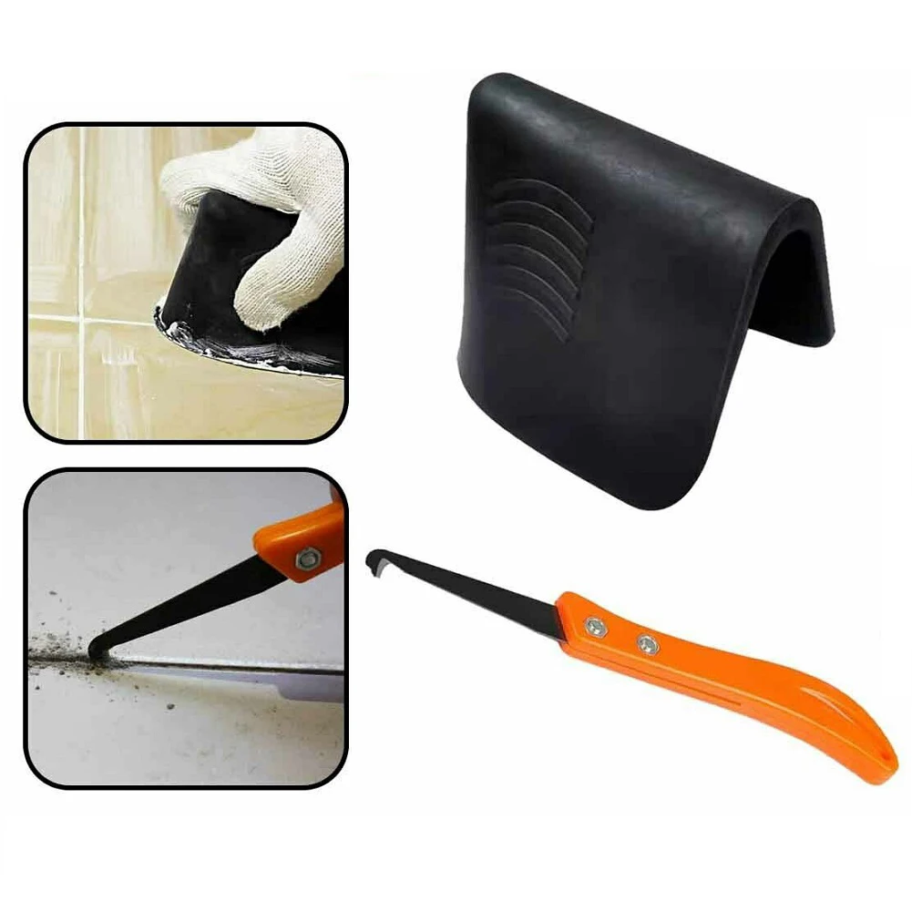 

2pcs Caulking Finisher Sealant Smooth Scraper Tile Grout Caulk Finisher Grout Kit Hand Tool Polyurethane Caulking Accessories