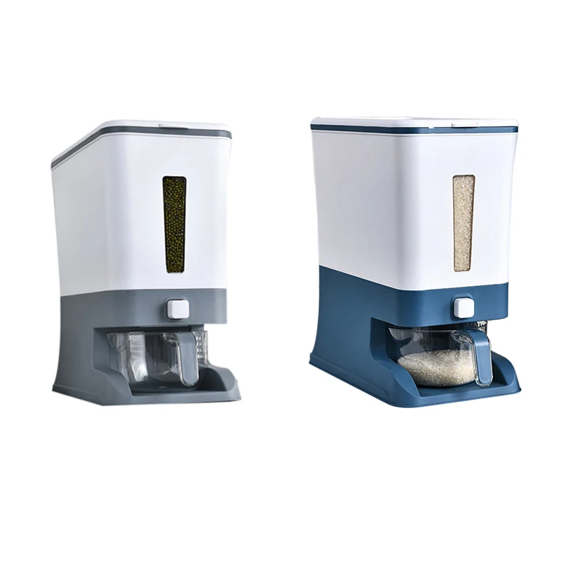 

12Kg Food Grain Rice Container Sealed Rice Bucket Dispenser Box Transparent Moisture Proof Grain Powder Boxes Storage