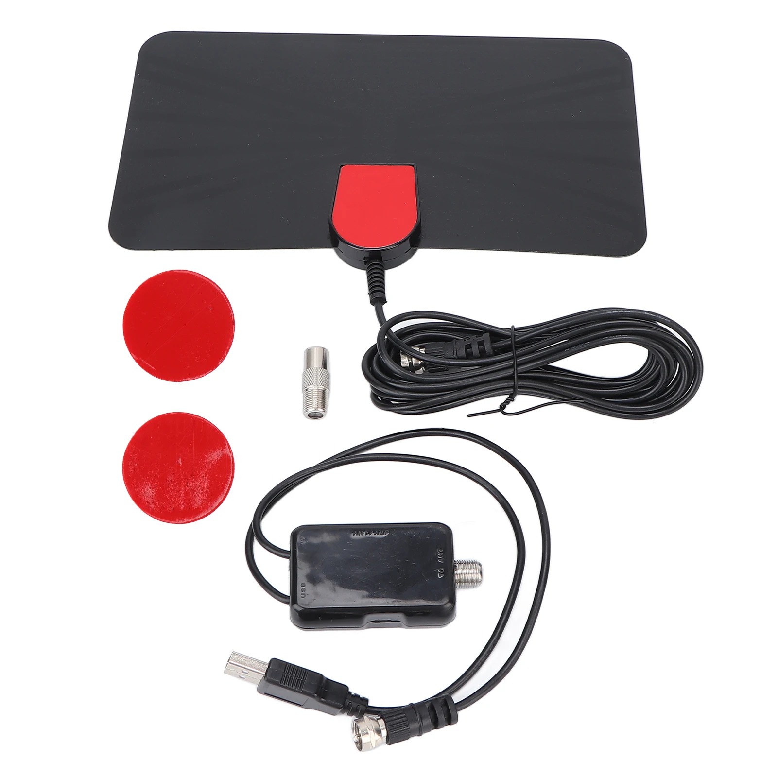 

1080P 4K Digital TV Antenna 75 Ohm UHF 470‑862MHz Free TV Channel 100 Miles Range HDTV Antenna with Amplifier