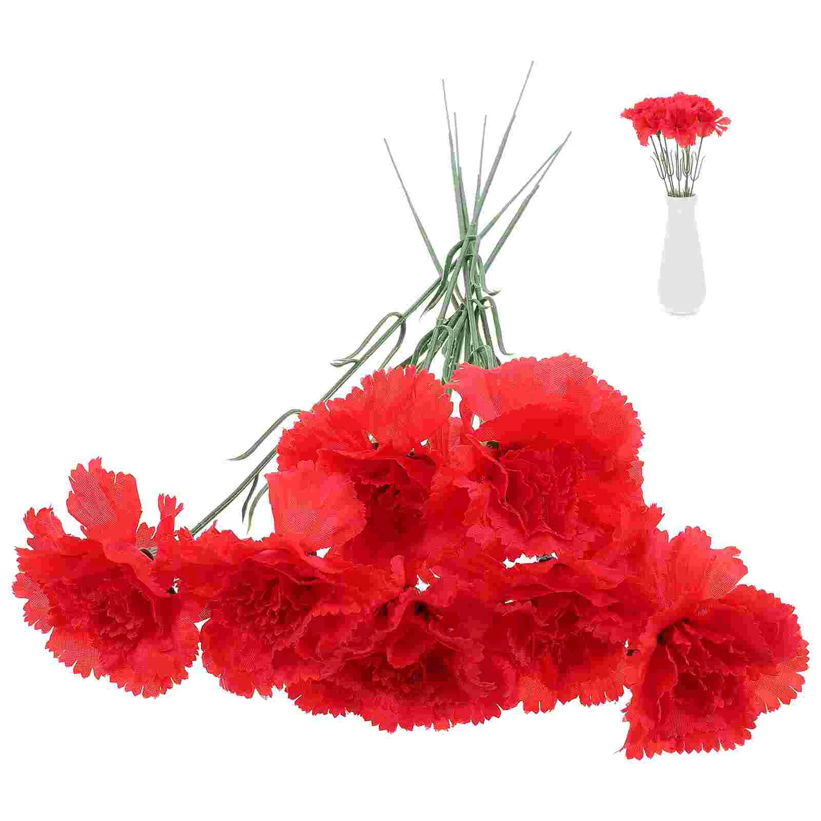 

Decorative Carnation Shrubs Faux Carnations Bouquets Wedding Carnations Bundle Fake Carnation Flower Carnation Flower Stem