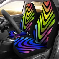 abstract rainbow design car seat coverspack of 2 universal front seat protective cover