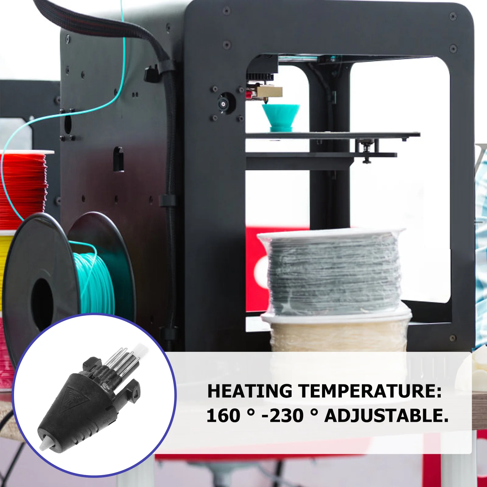 3-сменная интегрированная вставленная конструкция печатающей головки ручки