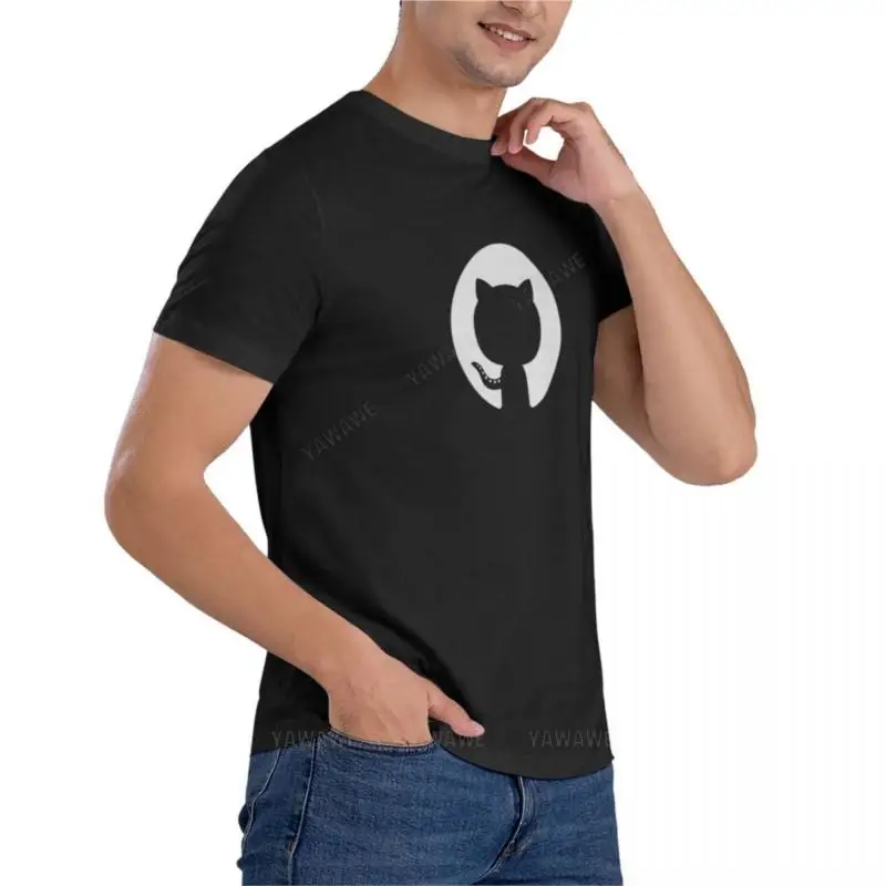 Фото GitHub-ведущая в мире платформа для разработки программного обеспечения, классическая футболка, мужские однотонные футболки, мужские хлопковые футболки №3