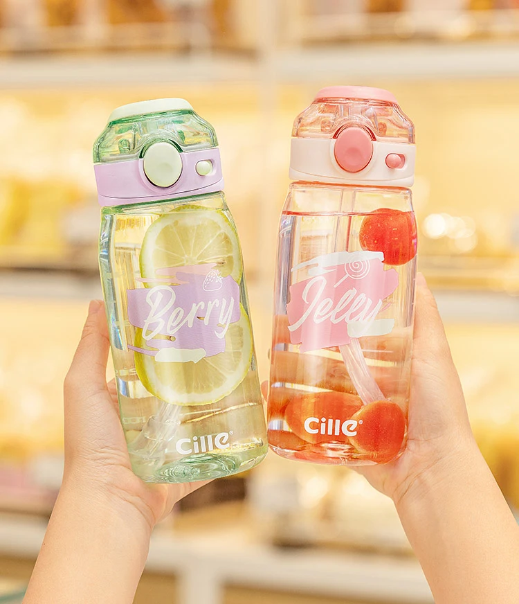 

Tritan Water Cup Portable Male and Female Student Straw Cup Plastic Cup Children Sports Kettle Drinking Cup