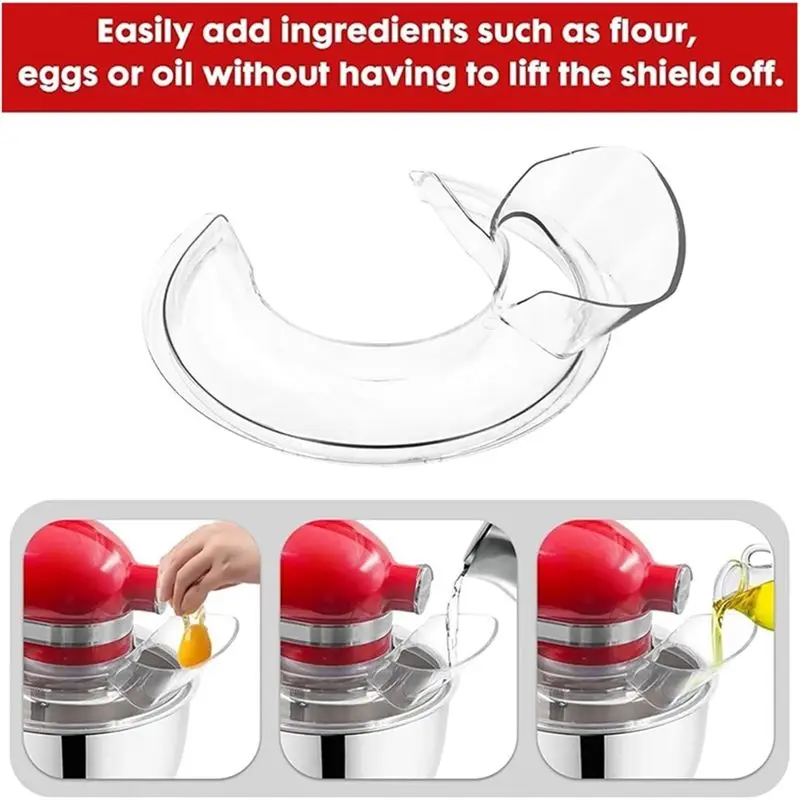 Фото A74X - Защитный экран от брызг для миксеров KitchenAid 4.5-5 кварт с откидной головкой и крышки для чаш миксеров №3