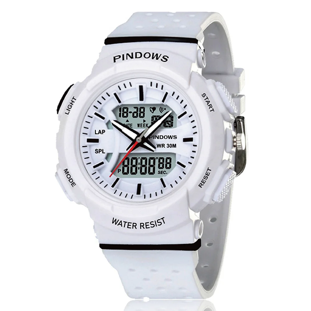 

PINDOWS Luxury Watches Men Military Army Mens Watch Waterproof Sport Wristwatch Dual Display Watch Male Relogio With Gift Box