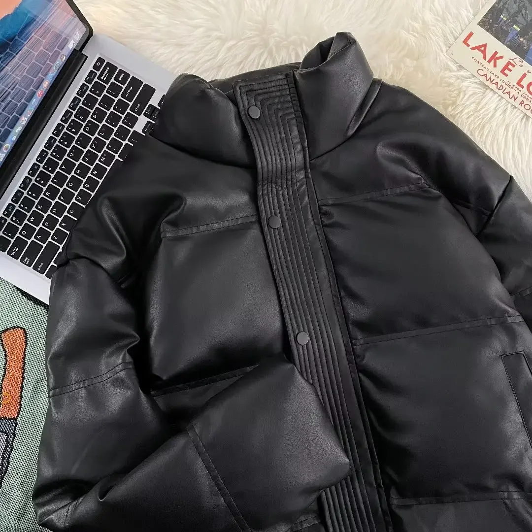 Утепленное хлопковое пальто с воротником-стойкой в американском стиле мужская