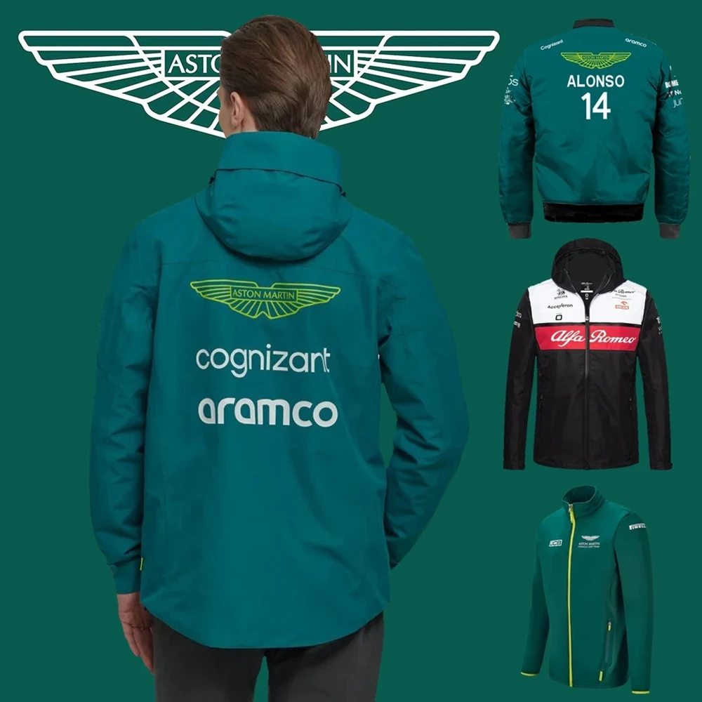 

2023 Aston Martin jacket jacket AMF1 men's 14 Fernando Alonso Jack Fans F1 jacket Formula One racing jacket MOTO Windpro jacket