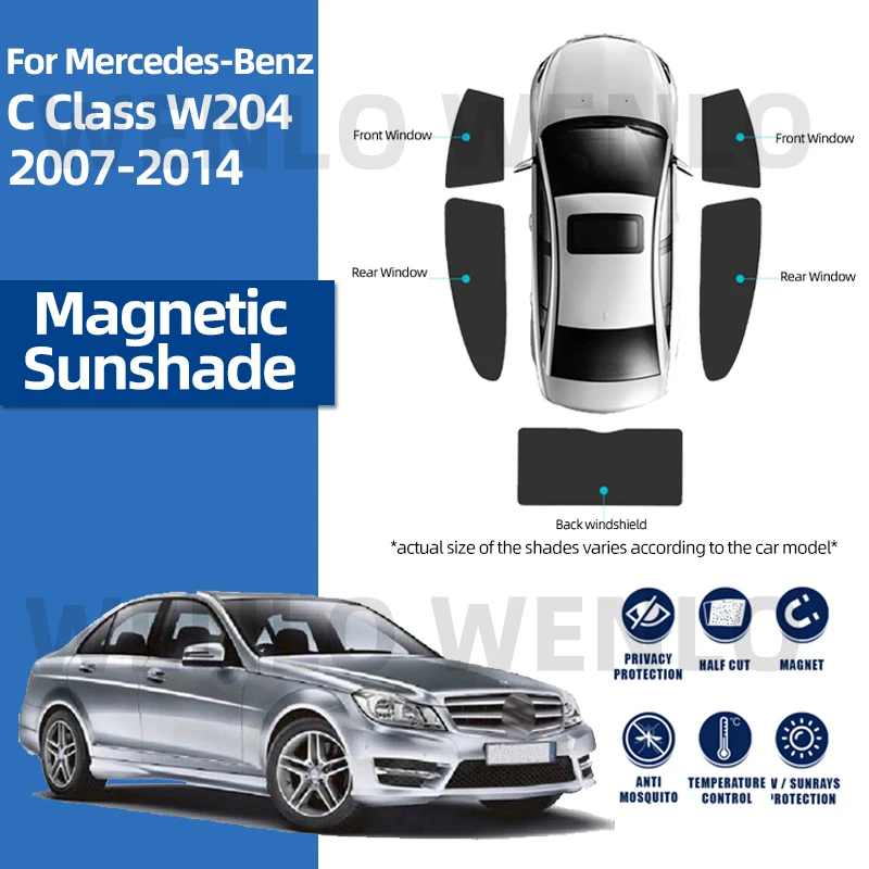 Для Mercedes Benz C Class W204 Sedan 2007-2014 Автомобильный солнцезащитный козырек на лобовое
