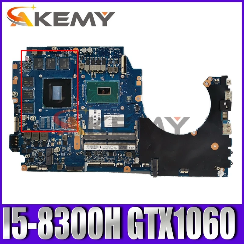 

Akemy L11138-601 L11138-001 For HP OMEN 17-AN 17T-AN 17-UM 17T-AN100 Laptop motherboard I5-8300H CPU GTX1060 6GB DAG3BEMBCD0